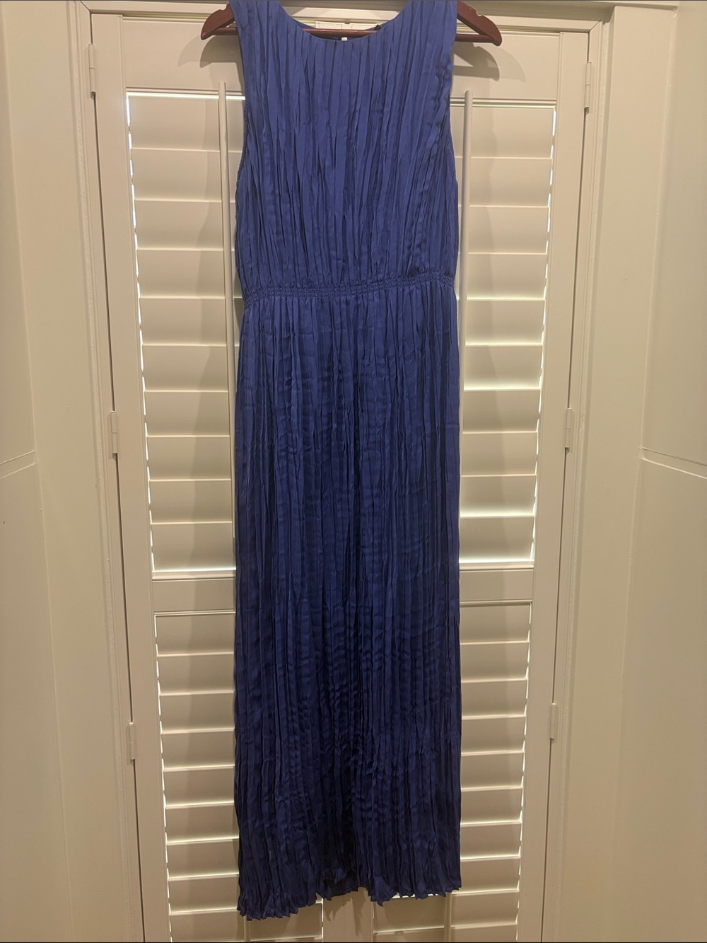 Banana Republic Royal Blue Pleated Maxi Dress